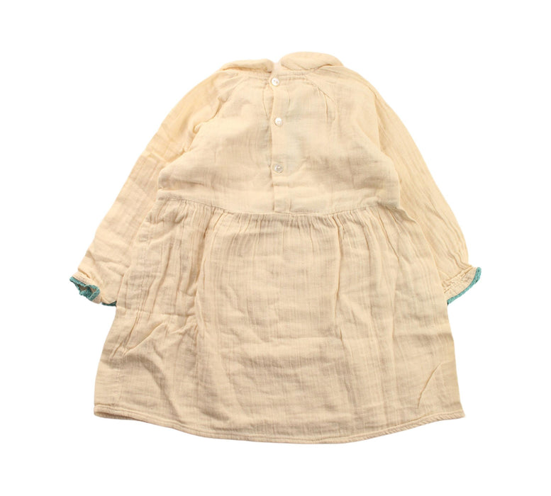 A Beige Long Sleeve Dresses from Happyology in size 12-18M for girl. (Back View)