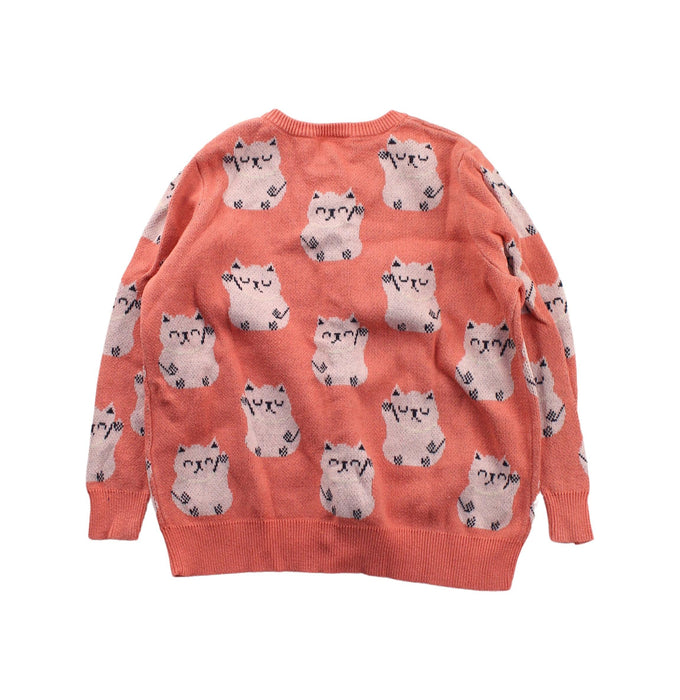 A Orange Cardigans from Seed in size 3T for girl. (Back View)