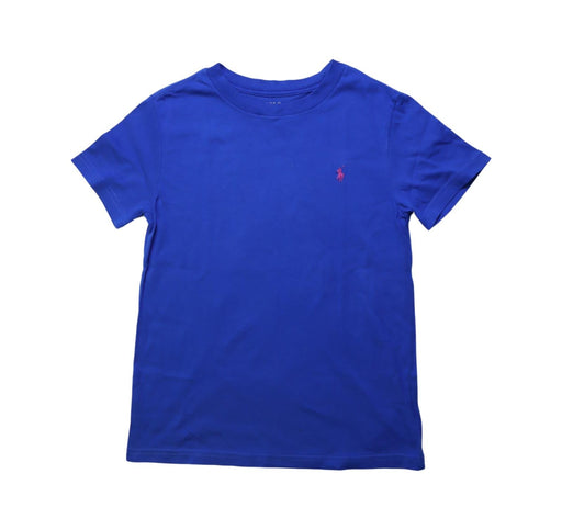 A Blue Short Sleeve T Shirts from Polo Ralph Lauren in size 7Y for boy. (Front View)