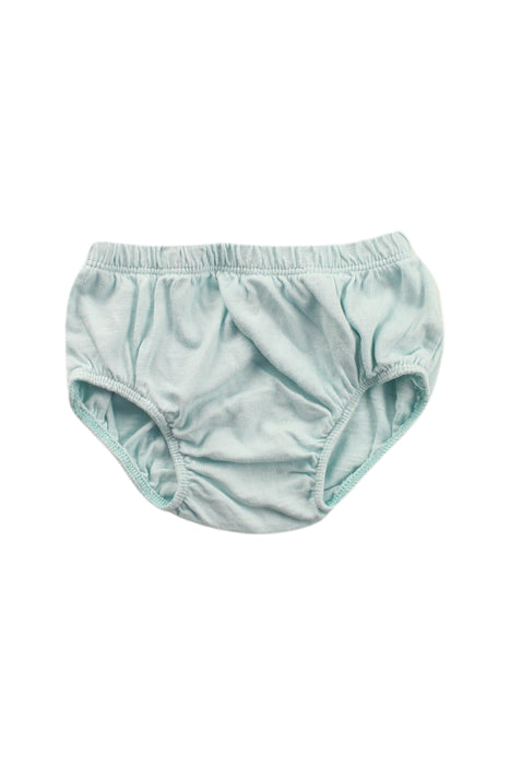 A Green Bloomers from Purebaby in size 6-12M for girl. (Front View)