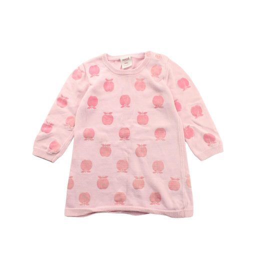 A Pink Sweater Dresses from Seed in size 6-12M for girl. (Front View)