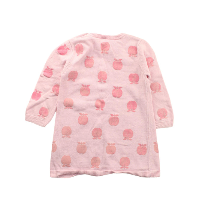 A Pink Sweater Dresses from Seed in size 6-12M for girl. (Back View)