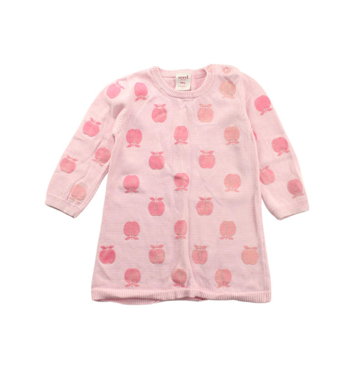 A Pink Sweater Dresses from Seed in size 6-12M for girl. (Front View)