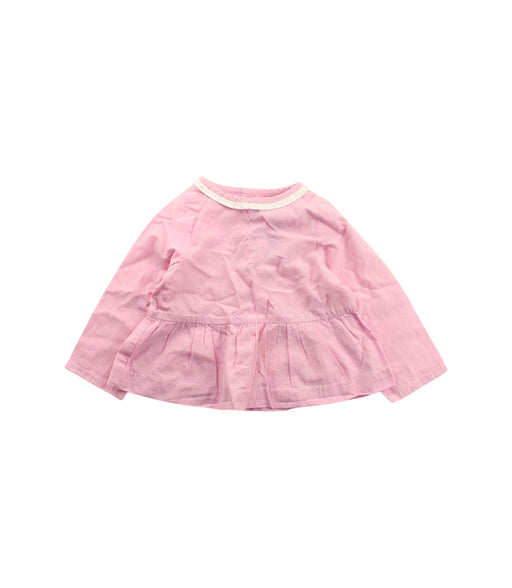 A Pink Long Sleeve Dresses from Jacadi in size 12-18M for girl. (Front View)