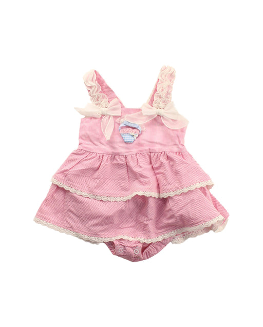 A Pink Sleeveless Bodysuits from Nicholas & Bears in size 3-6M for girl. (Front View)