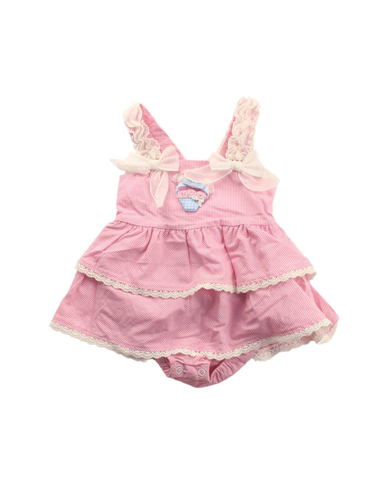 A Pink Sleeveless Bodysuits from Nicholas & Bears in size 3-6M for girl. (Front View)