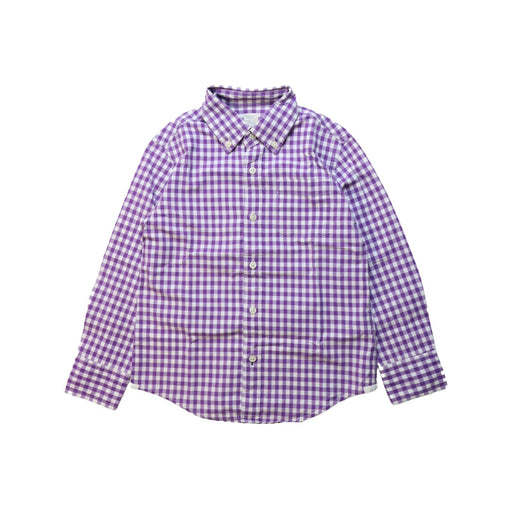 A White Long Sleeve Shirts from Crewcuts in size 4T for boy. (Front View)