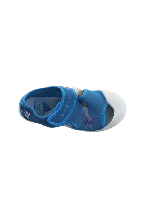 A Blue Sandals from Adidas in size 7Y for boy. (Front View)