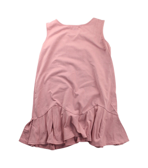 A Pink Sleeveless Dresses from Momonittu in size 10Y for girl. (Back View)