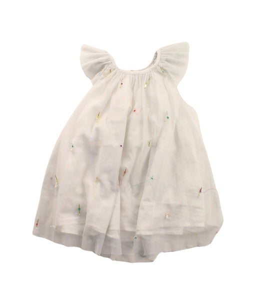 A White Short Sleeve Dresses from Velveteen in size 12-18M for girl. (Front View)