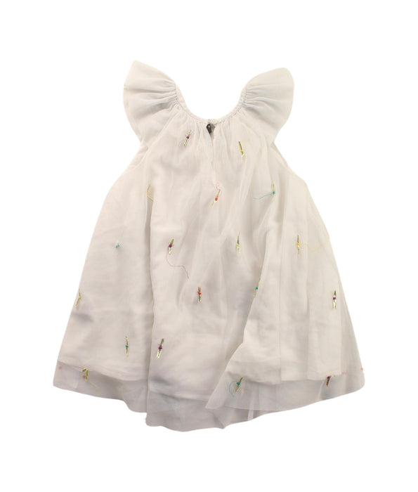 A White Short Sleeve Dresses from Velveteen in size 12-18M for girl. (Back View)