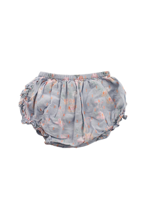 A Blue Bloomers from Velveteen in size 6-12M for girl. (Front View)