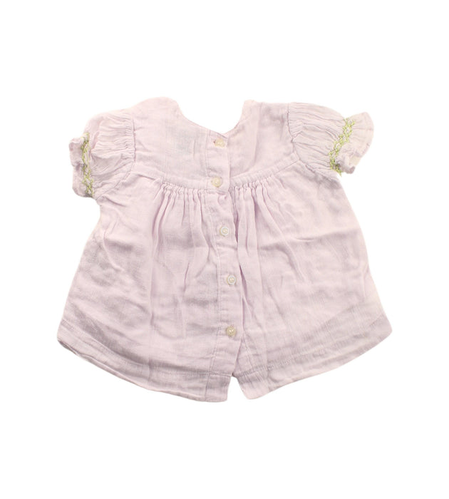 A Pink Short Sleeve Dresses from Velveteen in size 6-12M for girl. (Back View)