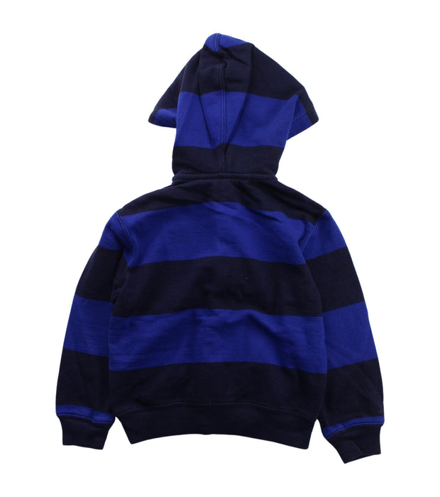 A Blue Zippered Sweatshirts from Polo Ralph Lauren in size 4T for boy. (Back View)