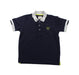 A Blue Short Sleeve Polos from Armani in size 5T for boy. (Front View)