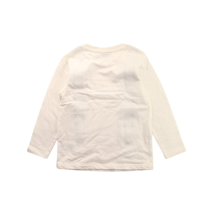 A White Long Sleeve T Shirts from Chickeeduck in size 4T for girl. (Back View)