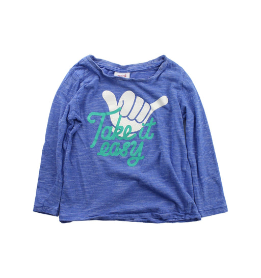 A Blue Long Sleeve T Shirts from Seed in size 4T for boy. (Front View)