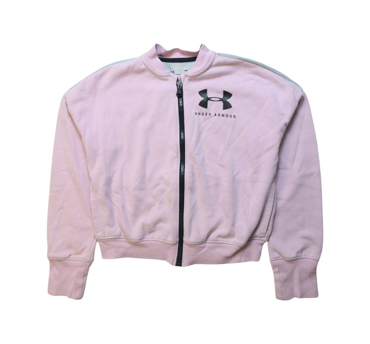 A Multicolour Zippered Sweatshirts from Under Armour in size 10Y for girl. (Front View)