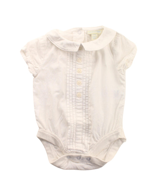 A White Short Sleeve Bodysuits from Jojo Maman Bébé in size 0-3M for girl. (Front View)