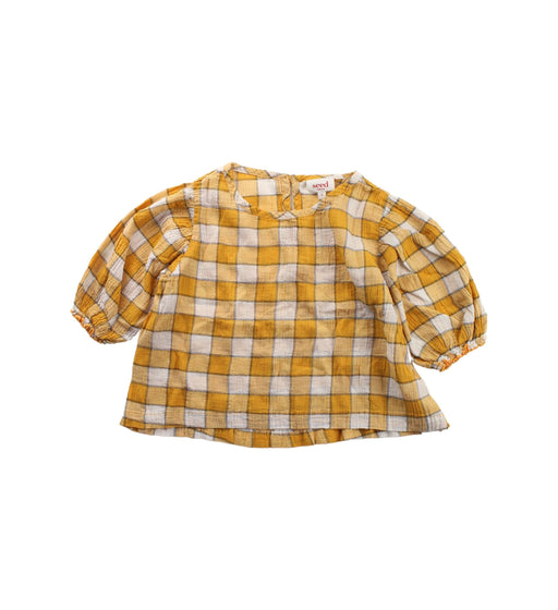 A White Long Sleeve Tops from Seed in size 3T for girl. (Front View)