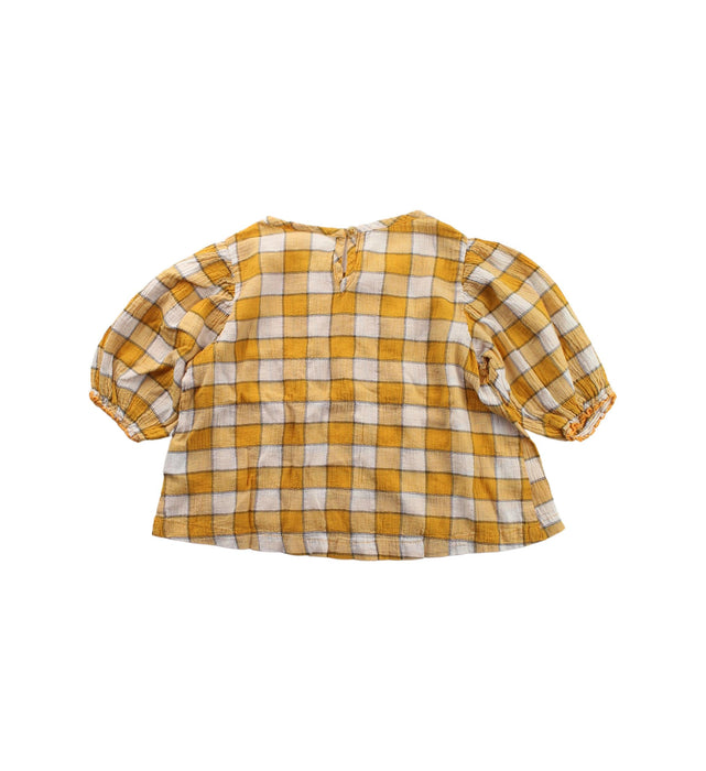A White Long Sleeve Tops from Seed in size 3T for girl. (Back View)