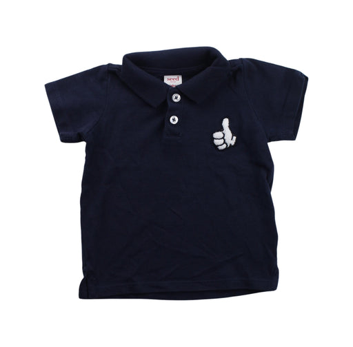A Blue Short Sleeve Polos from Seed in size 3-6M for boy. (Front View)