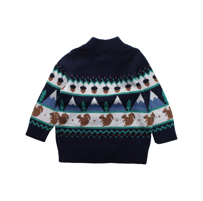 A Blue Knit Sweaters from Seed in size 3-6M for boy. (Back View)