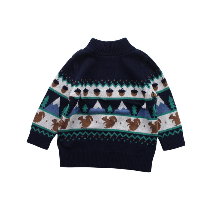 A Blue Knit Sweaters from Seed in size 3-6M for boy. (Back View)