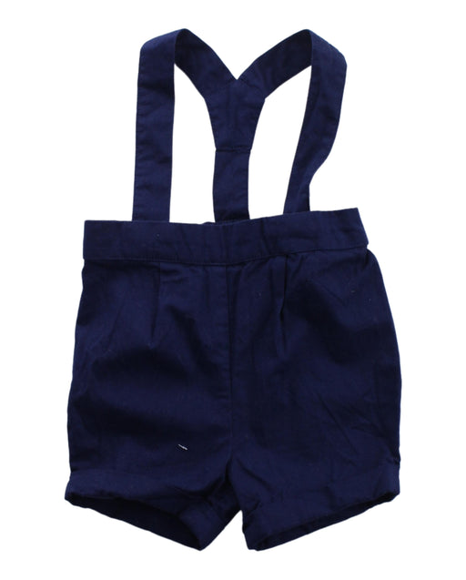 A Blue Overall Shorts from Jojo Maman Bébé in size 0-3M for boy. (Front View)