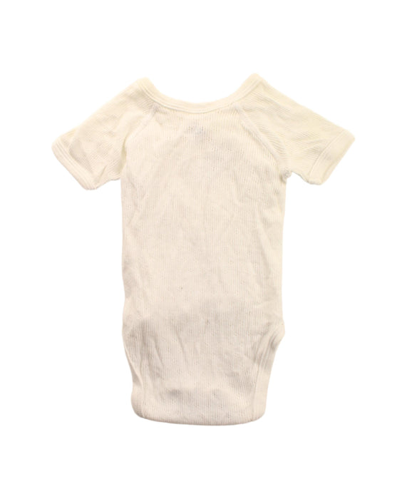 A White Short Sleeve Bodysuits from Petit Bateau in size 3-6M for neutral. (Back View)