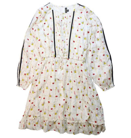 A Multicolour Long Sleeve Dresses from Velveteen in size 12Y for girl. (Front View)