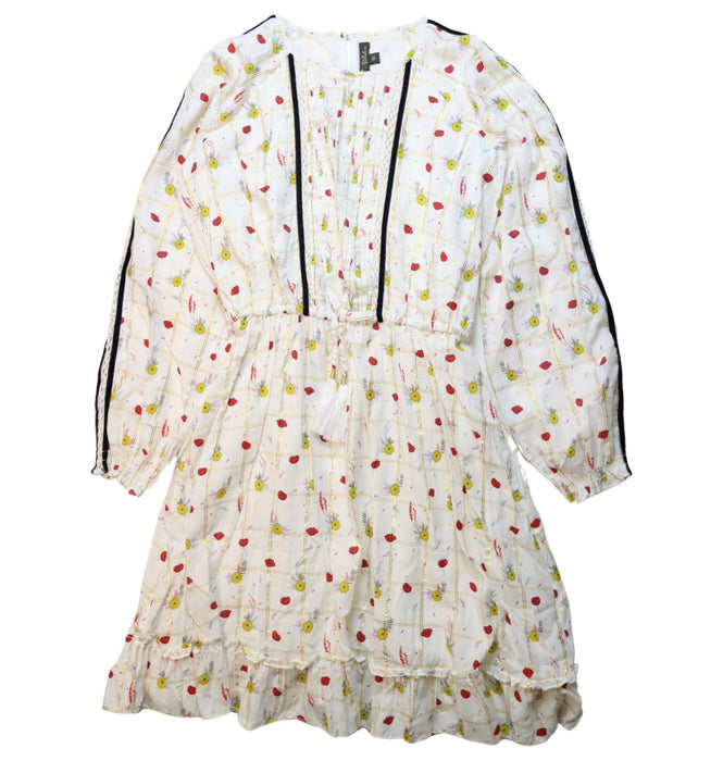 A Multicolour Long Sleeve Dresses from Velveteen in size 12Y for girl. (Front View)