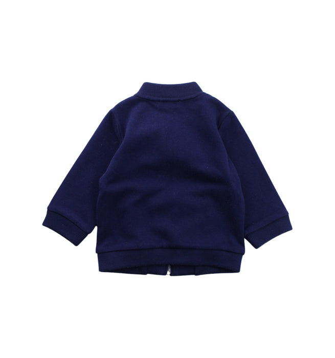 A Blue Zippered Sweatshirts from Jacadi in size 6-12M for boy. (Back View)