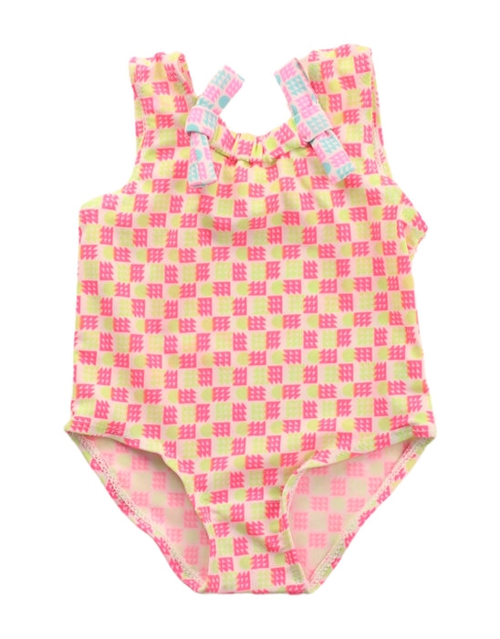 A Green Swimsuits from Seed in size 3-6M for girl. (Front View)