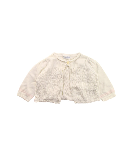 A White Cardigans from Ralph Lauren in size 12-18M for girl. (Front View)