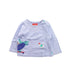 A Purple Long Sleeve T Shirts from Joules in size 6-12M for girl. (Front View)