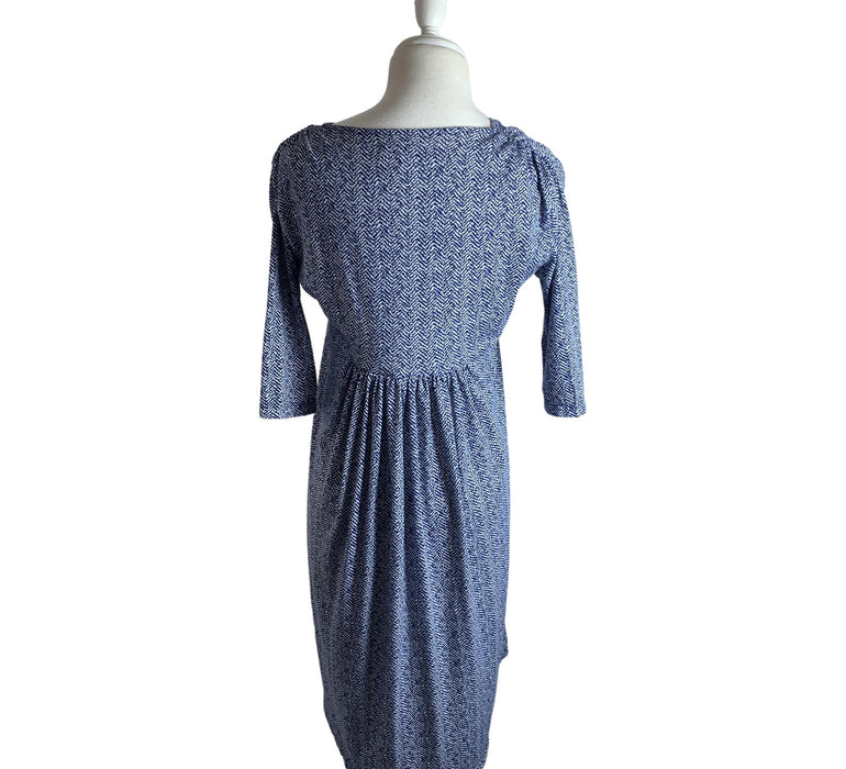 A Blue Long Sleeve Dresses from Mayarya in size S for maternity. (Back View)