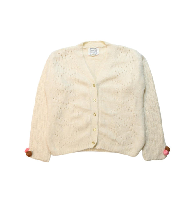 A Ivory Cardigans from Bonheur du Jour in size 6T for girl. (Front View)