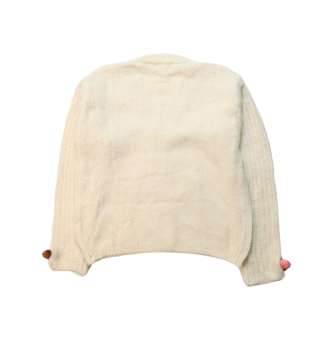 A Ivory Cardigans from Bonheur du Jour in size 6T for girl. (Back View)