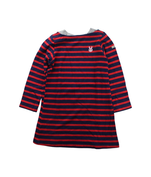 A Blue Long Sleeve Dresses from Miki House in size 4T for girl. (Front View)