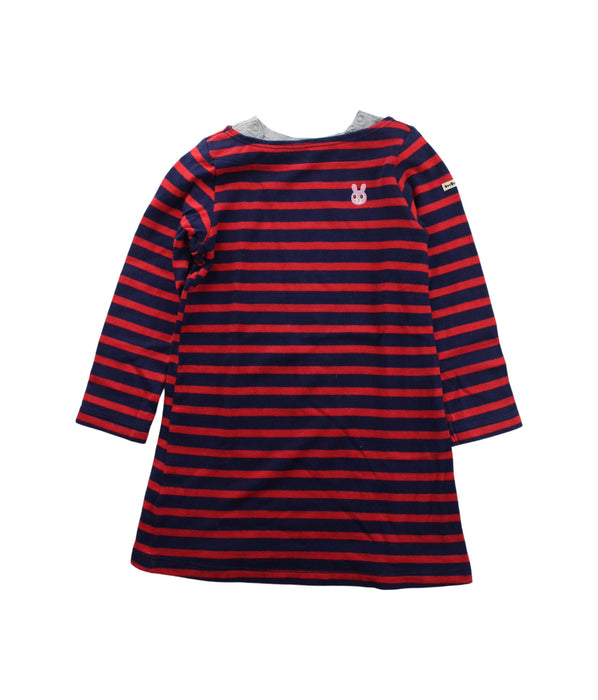 A Blue Long Sleeve Dresses from Miki House in size 4T for girl. (Front View)