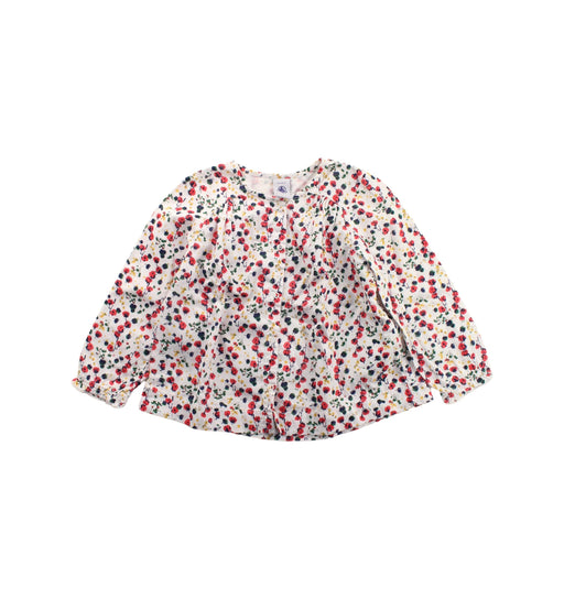 A White Long Sleeve Tops from Petit Bateau in size 3T for girl. (Front View)