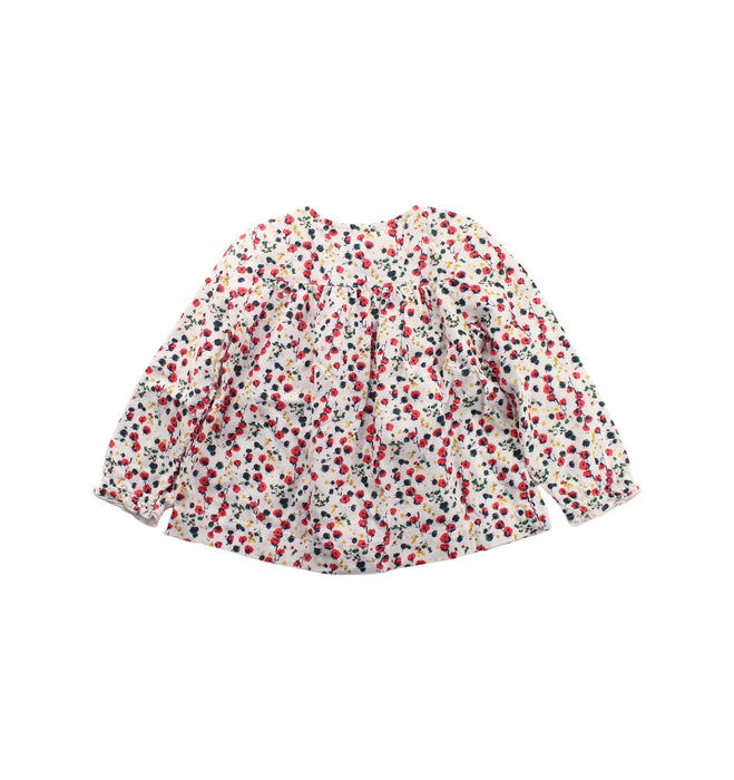 A White Long Sleeve Tops from Petit Bateau in size 3T for girl. (Back View)
