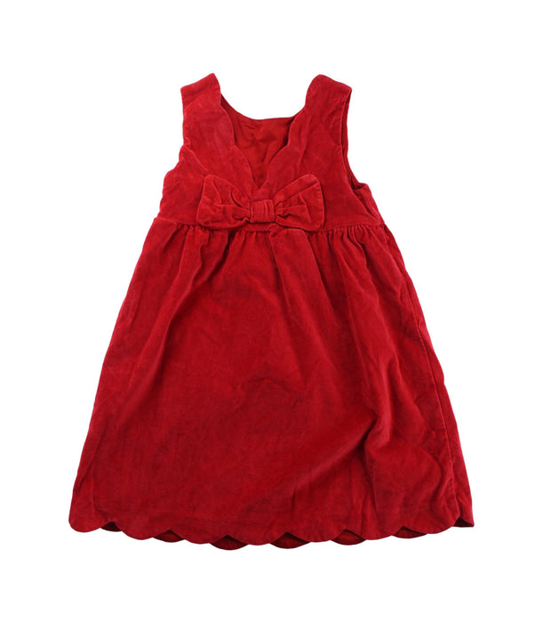 A Red Sleeveless Dresses from Vertbaudet in size 6T for girl. (Back View)