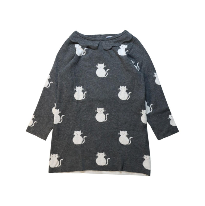 A White Long Sleeve Dresses from Jacadi in size 3T for girl. (Front View)