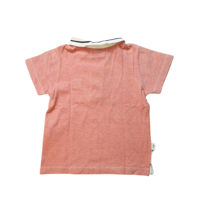 A Peach Short Sleeve Polos from Fendi in size 4T for boy. (Back View)