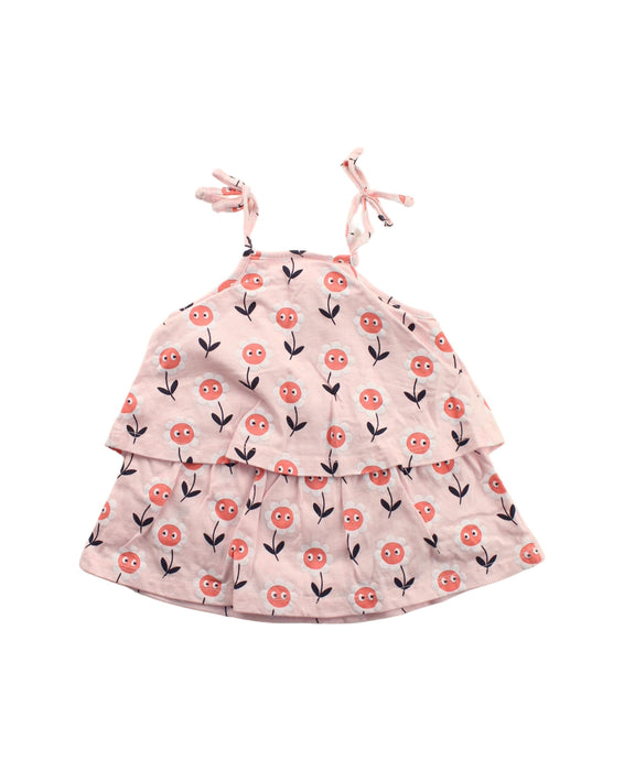 A Pink Sleeveless Dresses from Seed in size 3-6M for girl. (Back View)