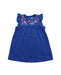 A Blue Short Sleeve Dresses from Petit Bateau in size 6-12M for girl. (Front View)