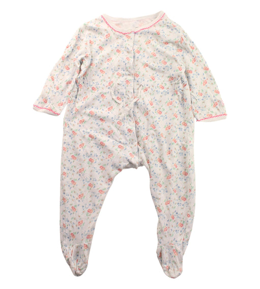 A White Onesies from Petit Bateau in size 6-12M for girl. (Front View)
