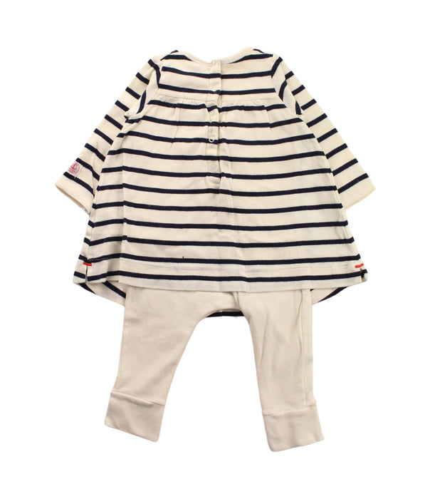 A Black Dress Sets from Petit Bateau in size 3-6M for girl. (Back View)